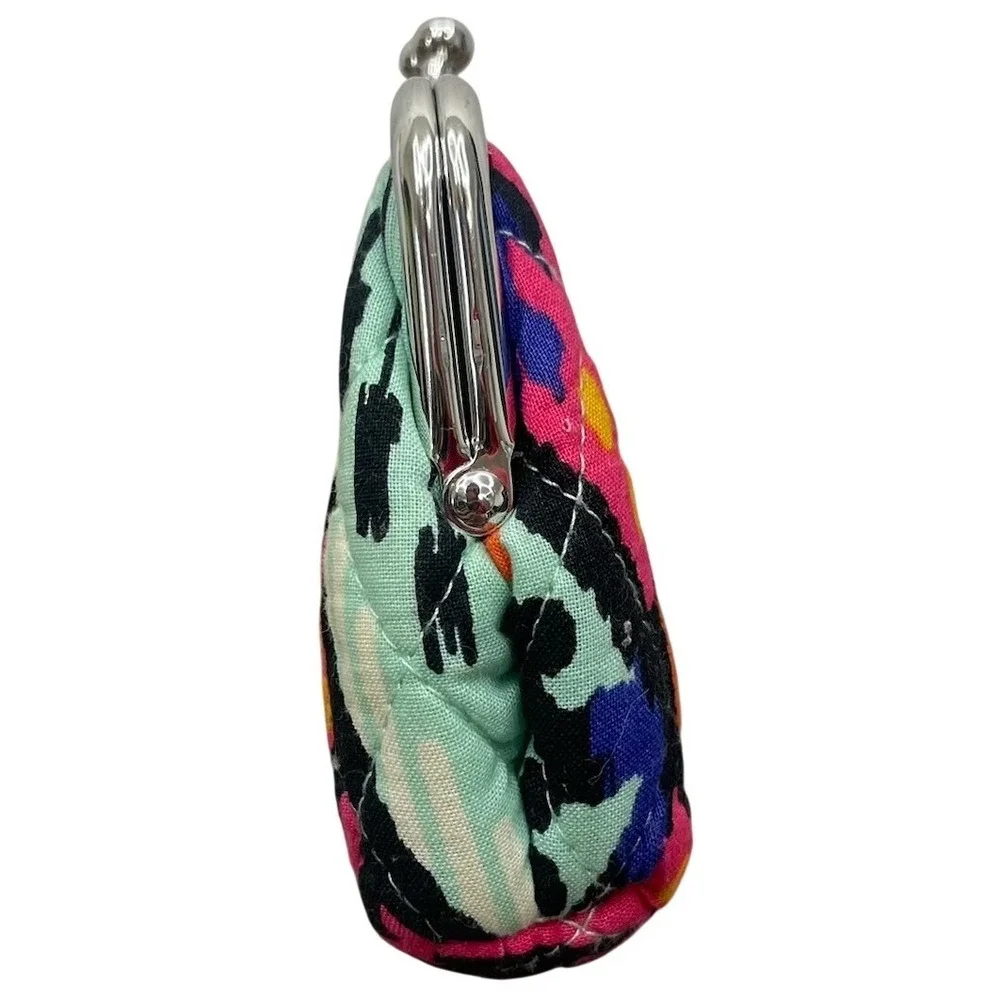 Vera Bradley Pueblo Coin Purse Kiss Lock Wallet Quilted Retired - Picture 4 of 10